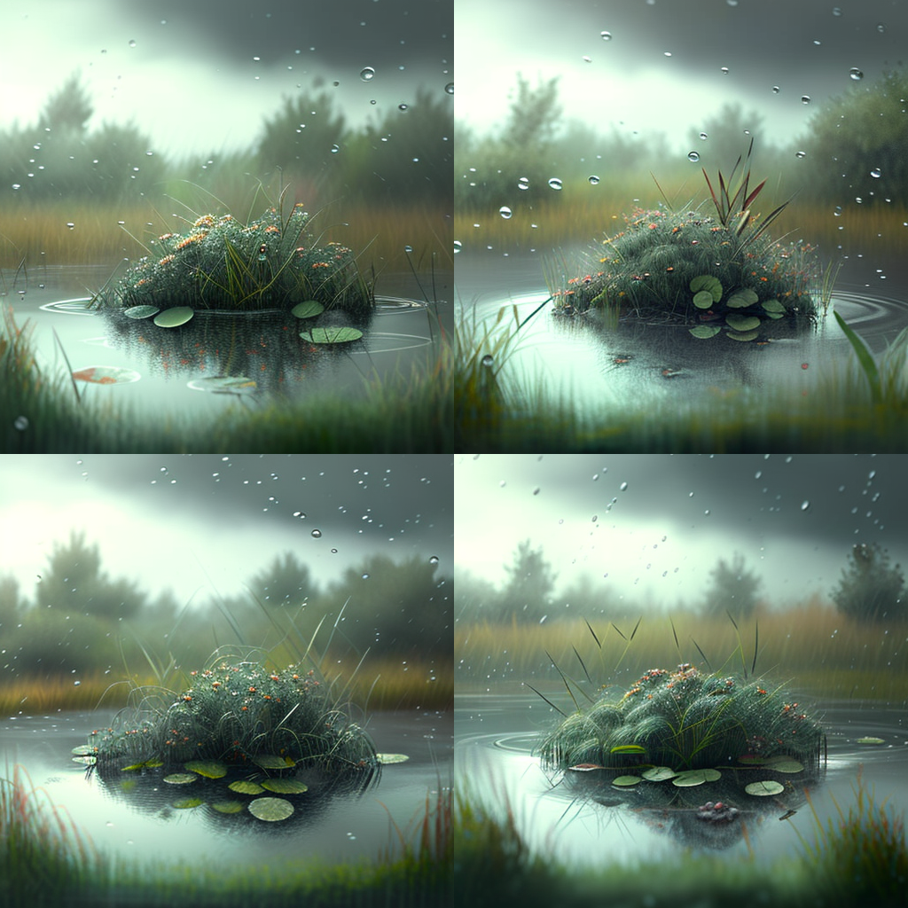 chenle02_Show_rain_drops_on_a_small_pond_in_a_foggy_raining_day.png